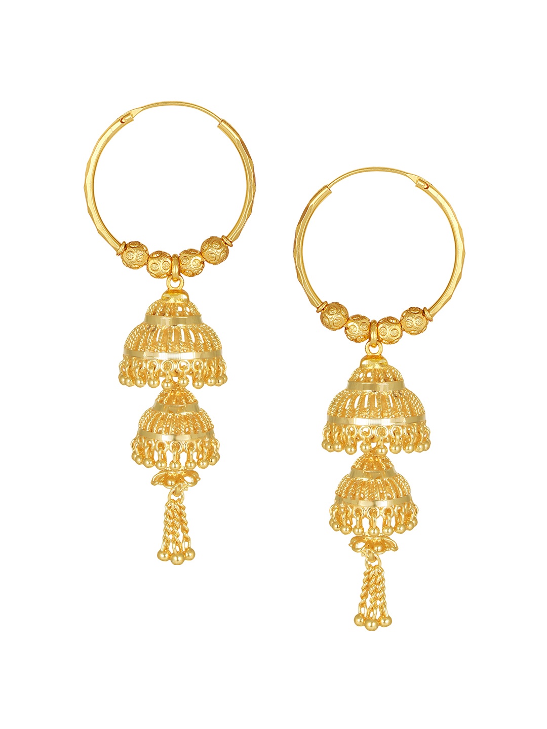 

Vighnaharta Gold Plated Contemporary Drop Earrings