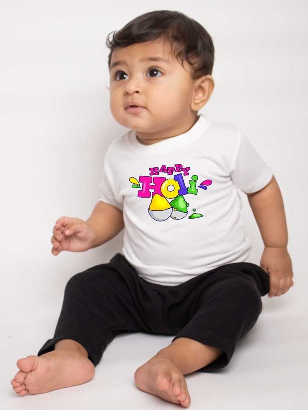 

KNITROOT Kids Typography Printed T-shirt, White