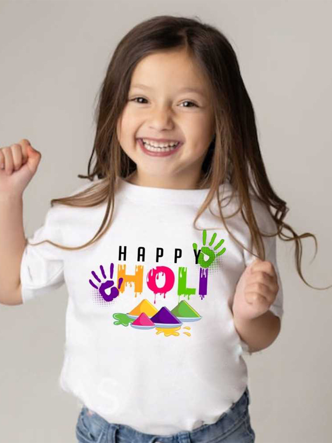 

KNITROOT Kids Typography Printed Round Neck T-shirt, White
