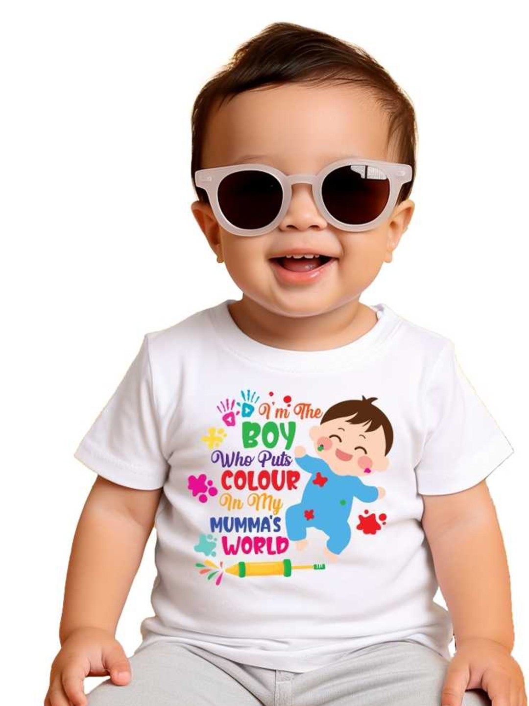 

KNITROOT Kids Typography Printed T-shirt, White