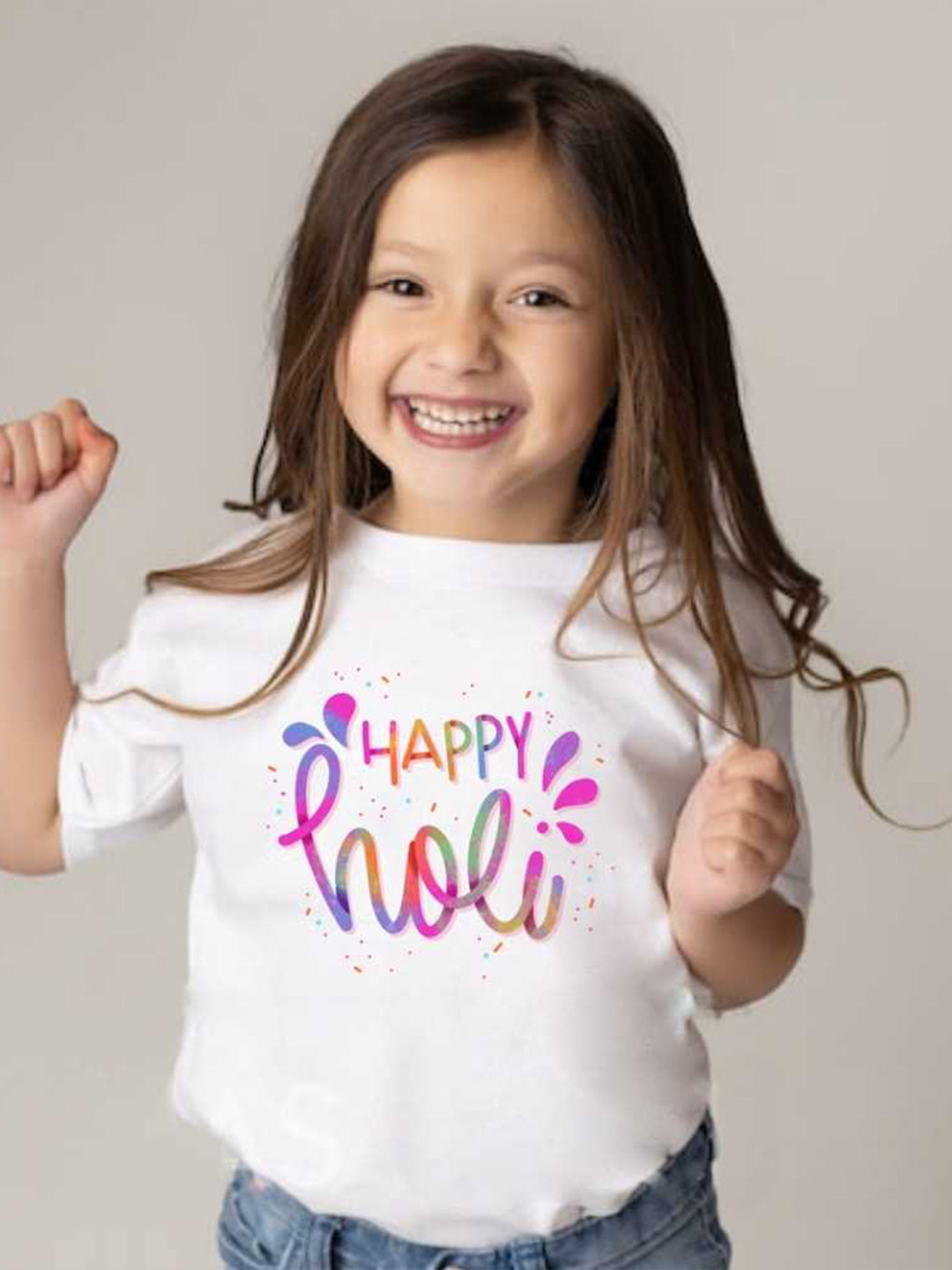 

KNITROOT Kids Typography Printed Round Neck T-shirt, White