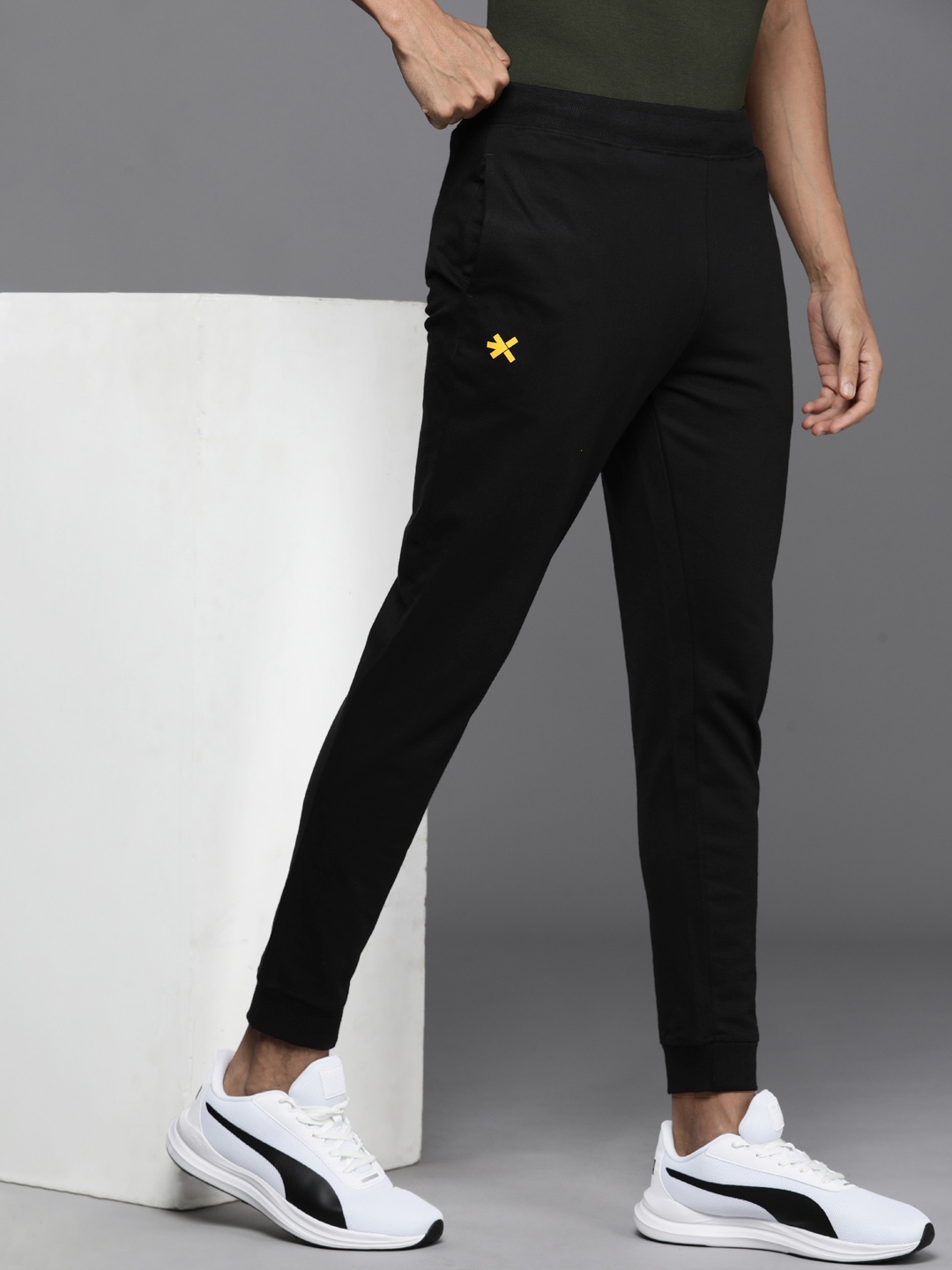 

HRX by Hrithik Roshan Men Lifestyle Terry Joggers, Black