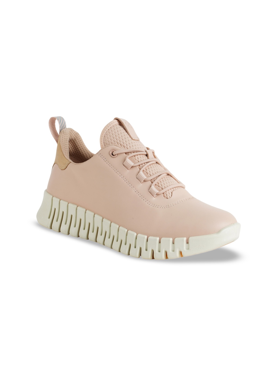 

ECCO Women Gruuv Rose Dust Leather Extra Wide Sneakers, Pink