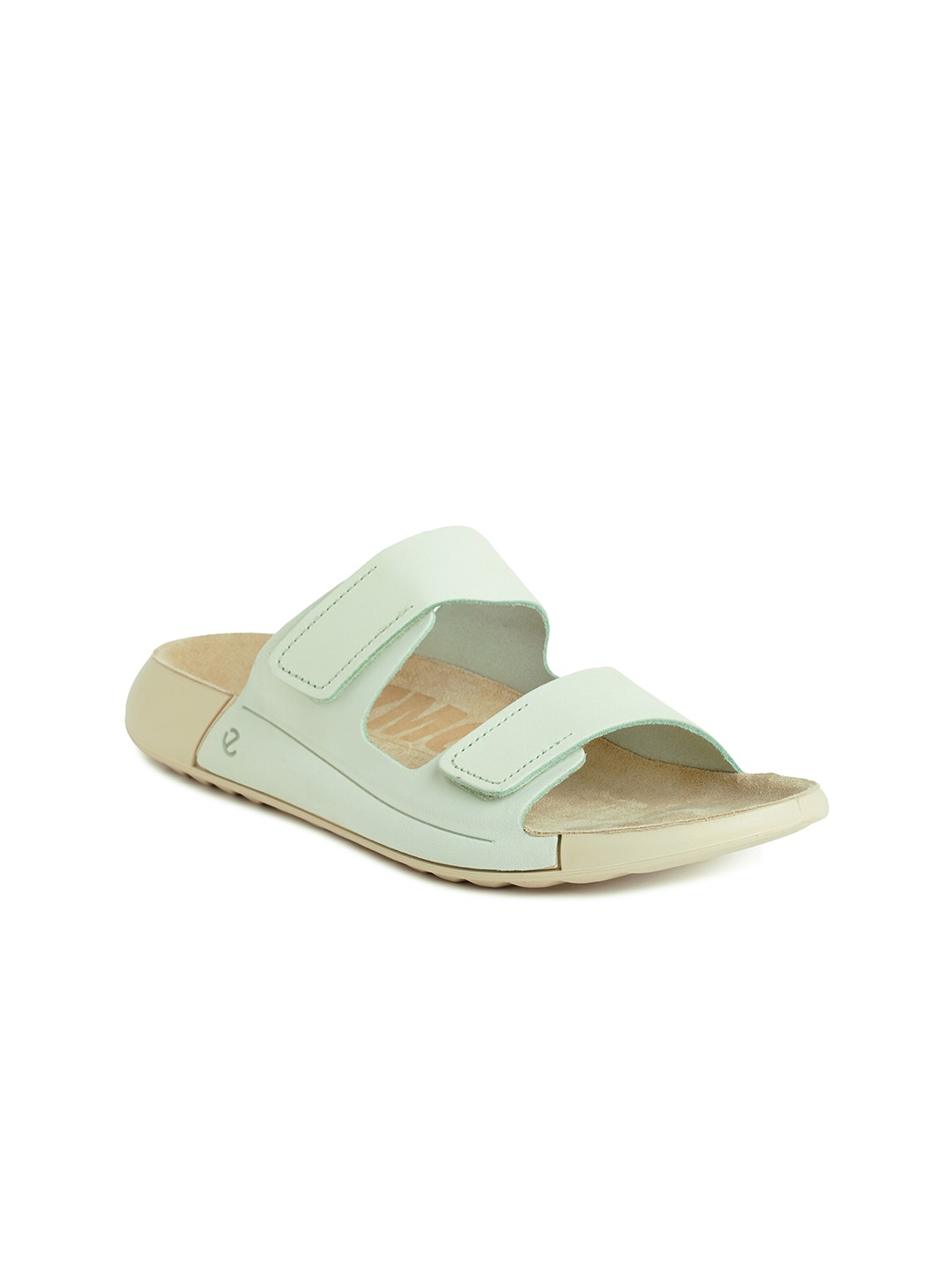 

ECCO Womens Cozmo Matcha Leather Regular Slide Sandals, Green