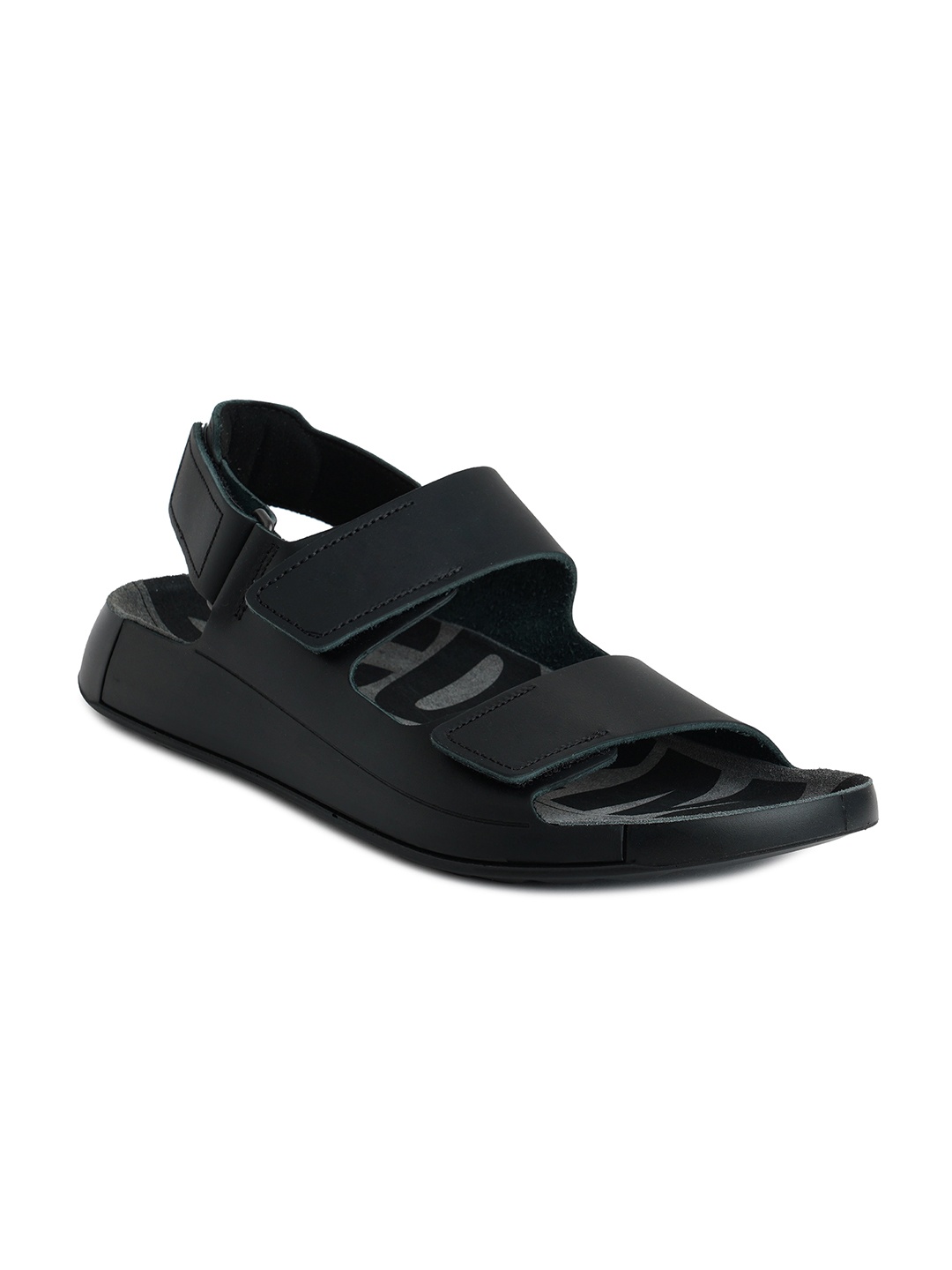 

ECCO Mens Cozmo Black Leather Regular Sandals