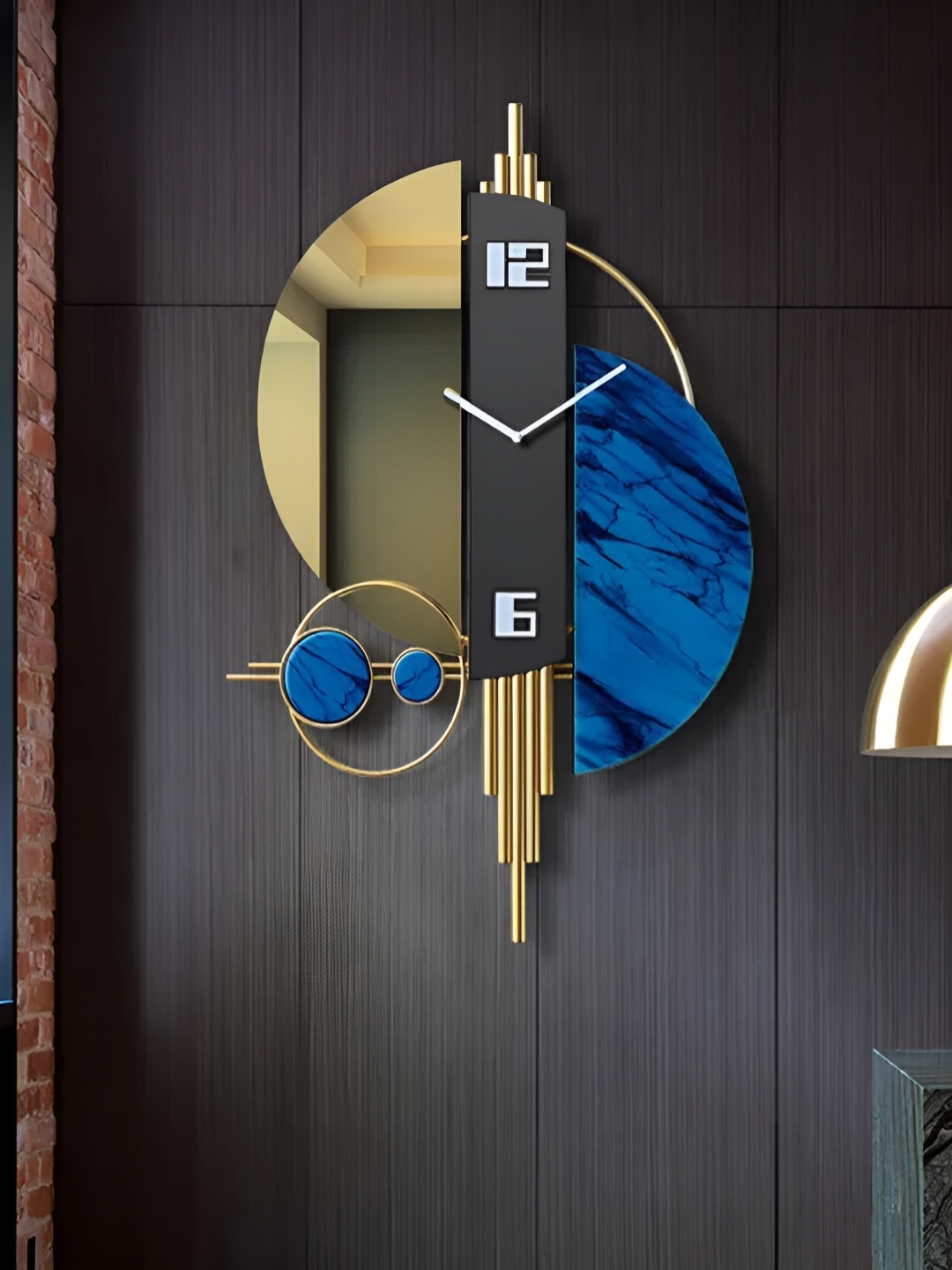 

The Art House Blue & Yellow Textured Abstract Shaped Contemporary Wall Clock