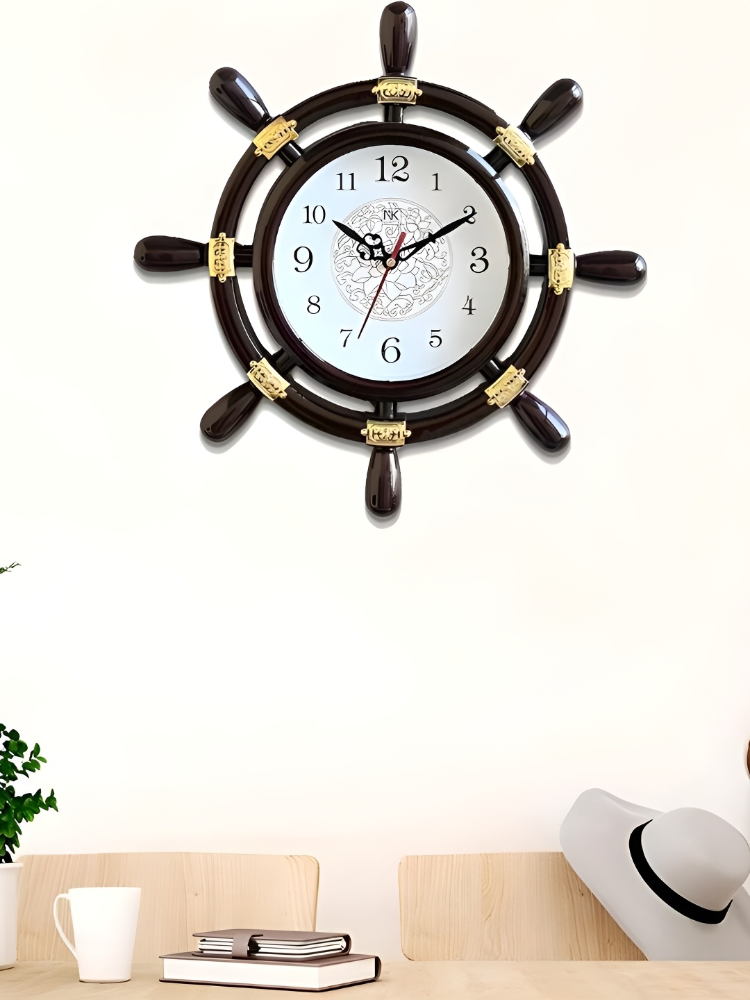 

The Art House White & Black Printed Abstract Shaped Contemporary Wall Clock