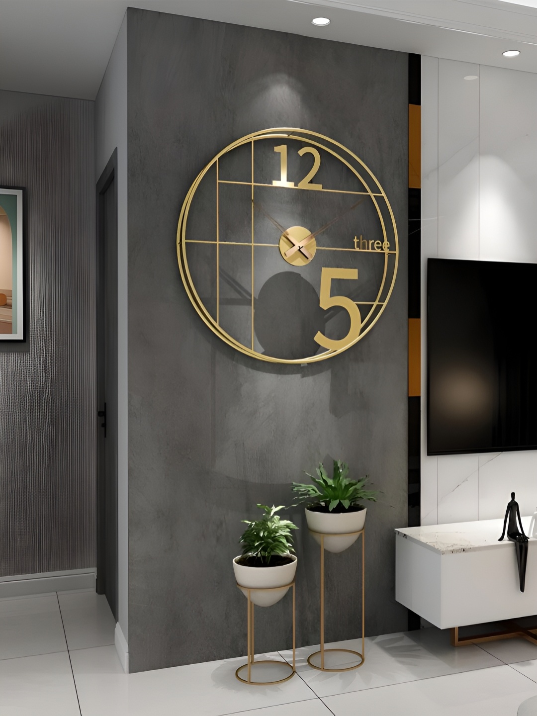 

The Art House Gold-Toned Traditional Wall Clock