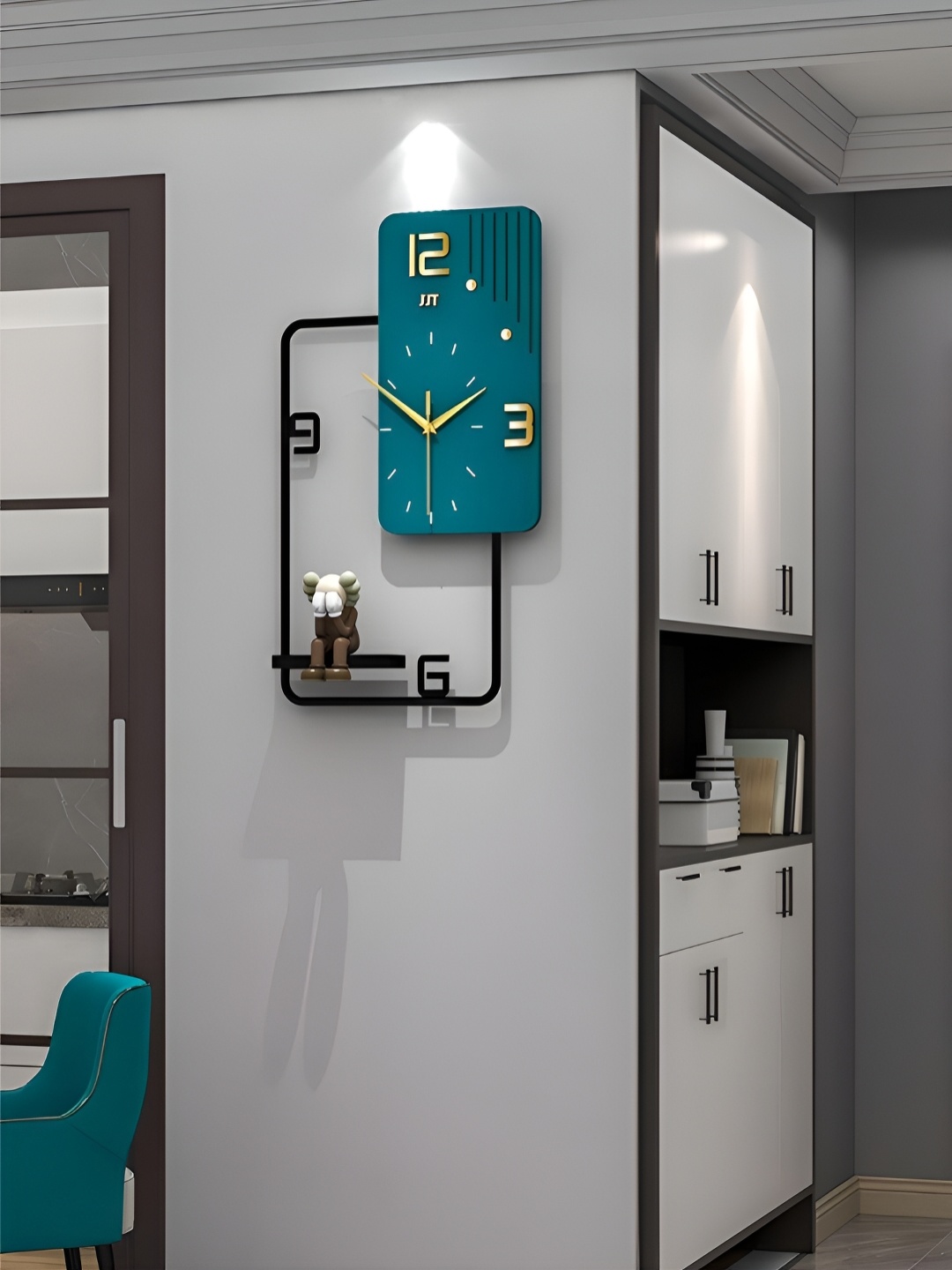 

The Art House Green & Black Traditional Wall Clock