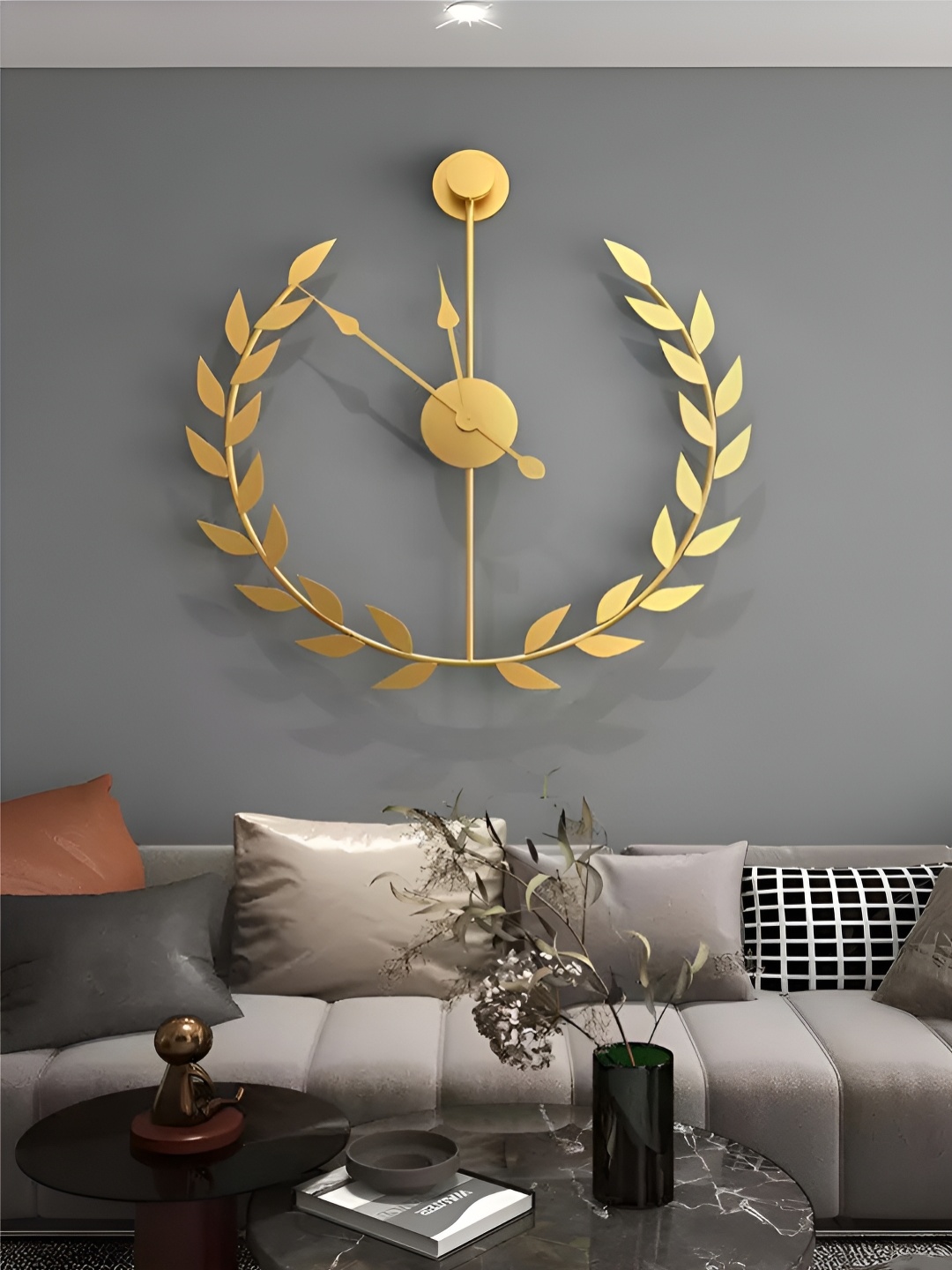 

The Art House Gold-Toned Abstract Shaped Traditional Wall Clock
