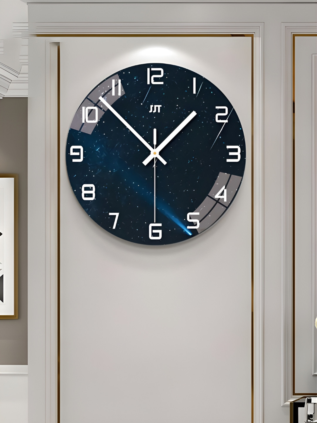 

The Art House Black & Grey Round Shaped Contemporary Metal Wall Clock