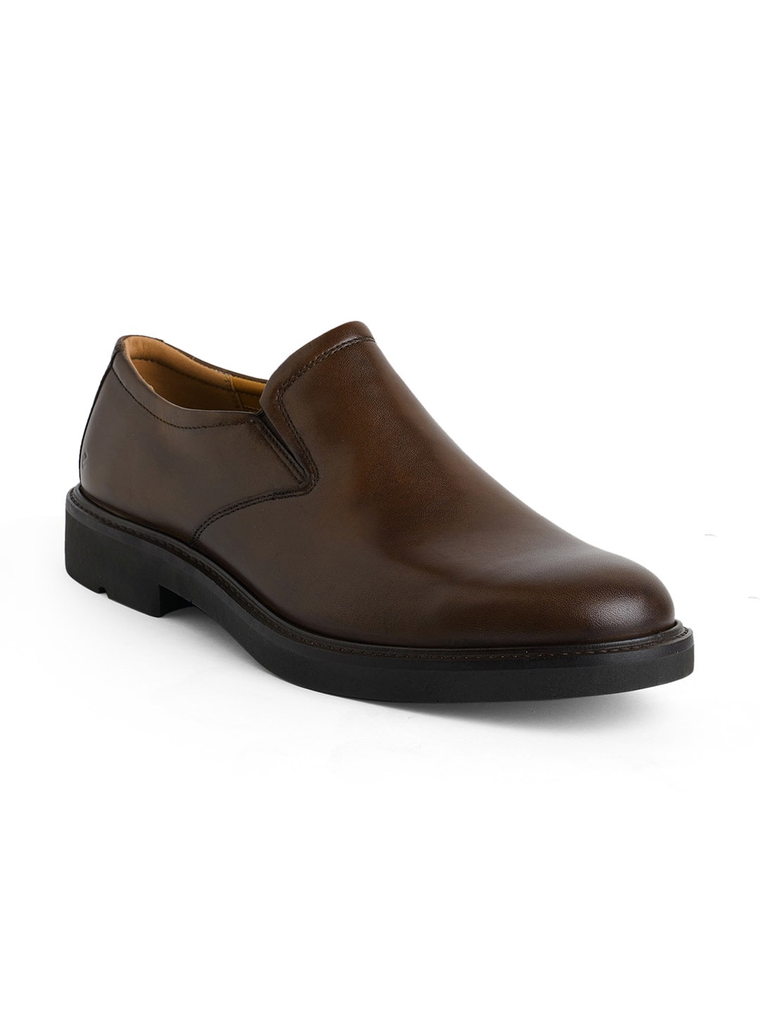 

ECCO Men Metropole Cocoa Brown Leather Extra Wide Formal Shoes