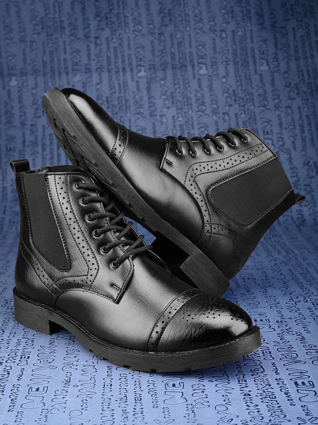 

The Roadster Lifestyle Co. Men Black Lace-Up Regular Boots