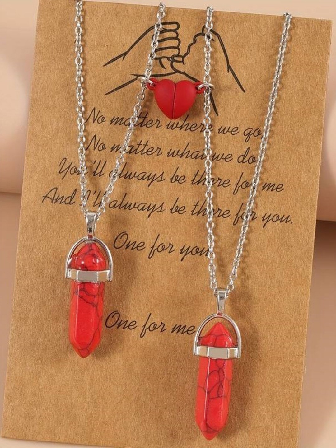 

EL REGALO Set Of 2 Contemporary Pendants with Chains, Silver