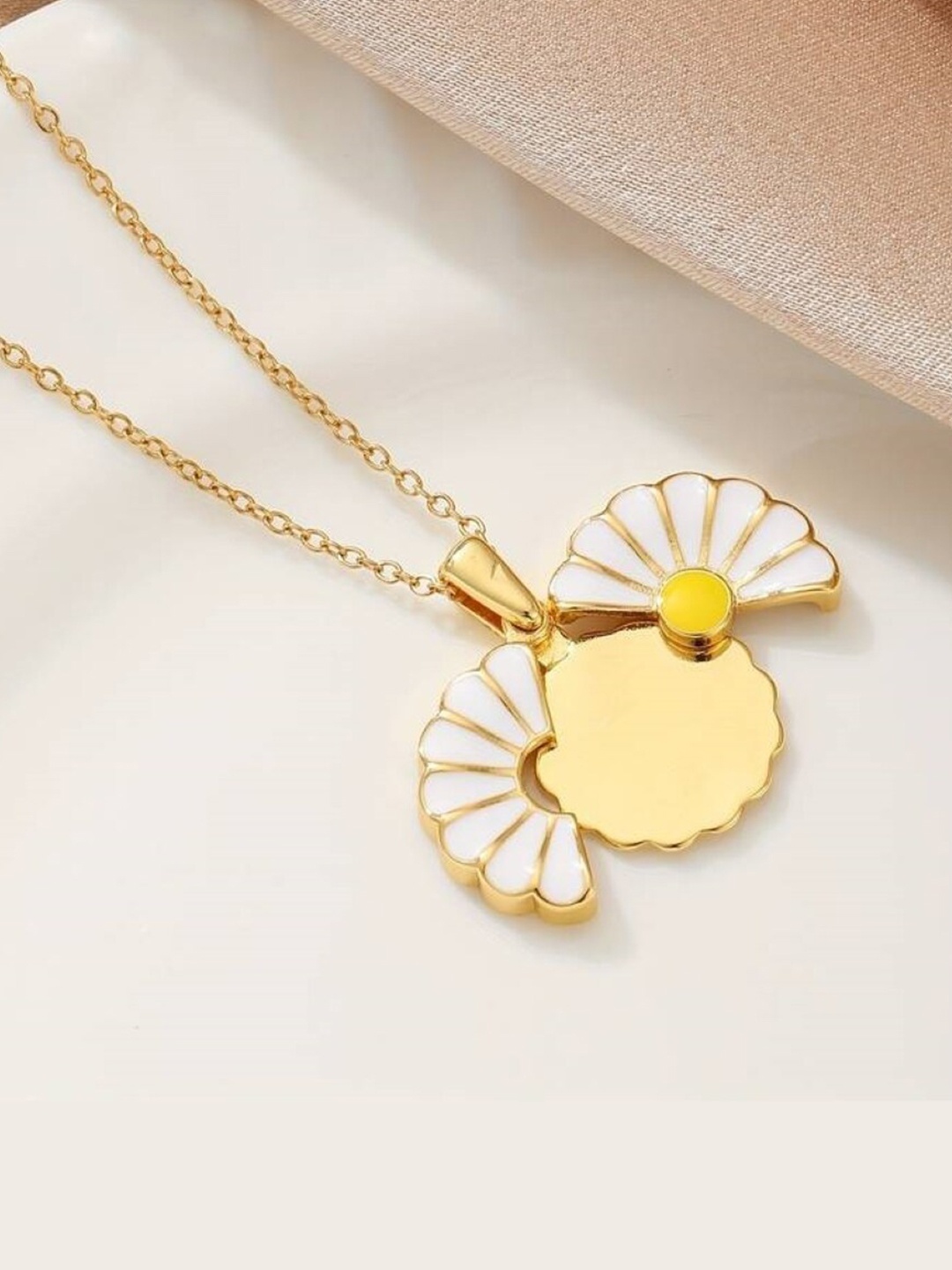 

EL REGALO Floral Pendants with Chains, Gold