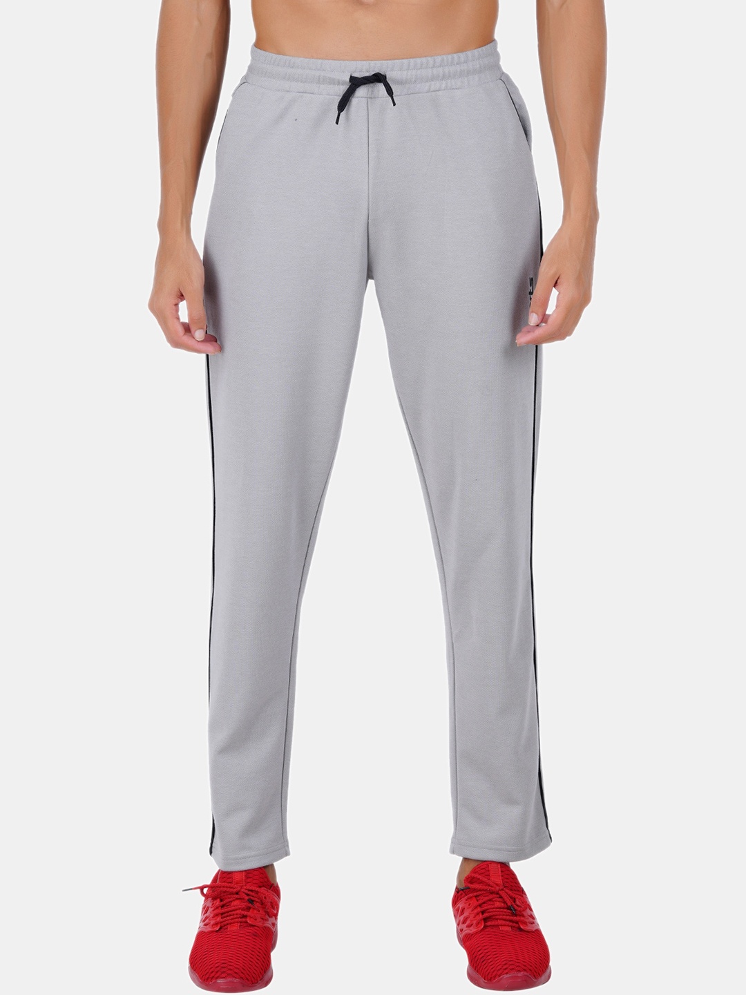 

BAESD Men Mid-Rise Slim-Fit Pure Cotton Track Pants, Grey