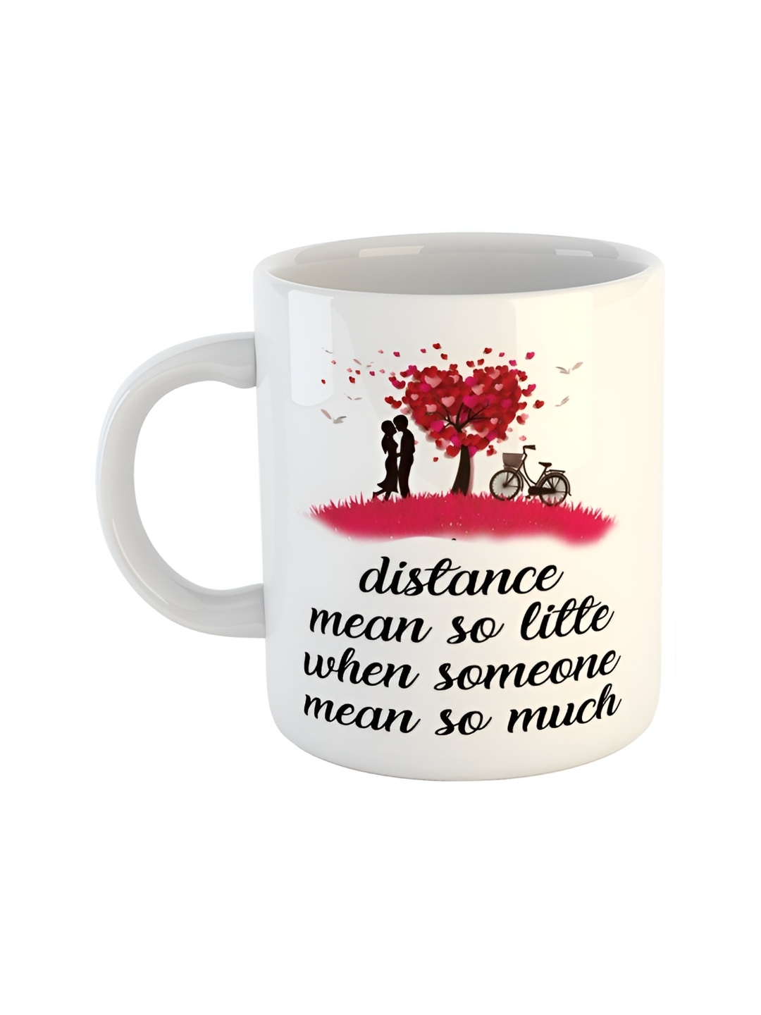 

ARTBUG White & Red Printed Ceramic Glossy Mugs