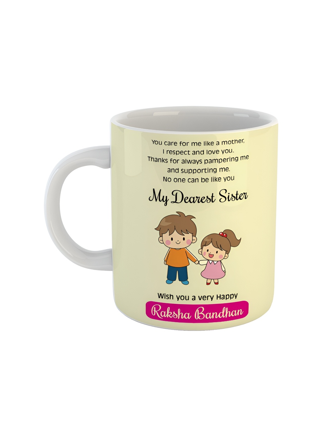 ARTBUG White & Black Printed Ceramic Glossy Mug 350 ml