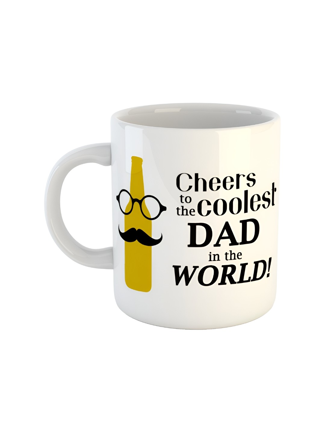 

ARTBUG White Printed Ceramic Glossy Mug