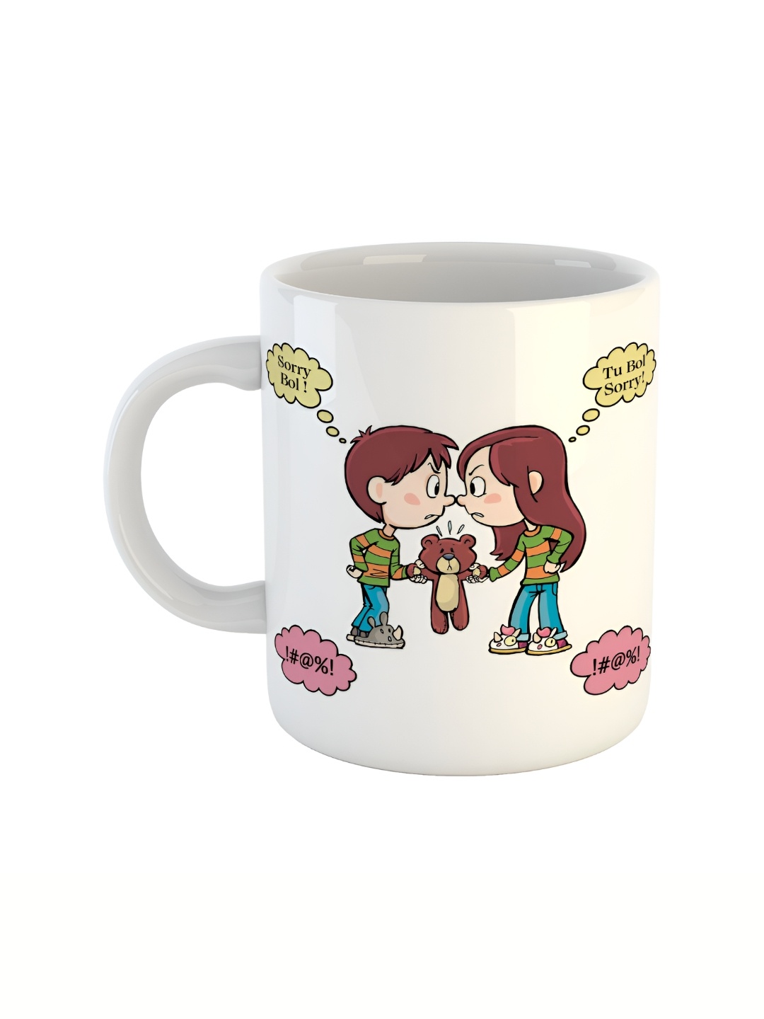

ARTBUG White Printed Ceramic Glossy Mugs