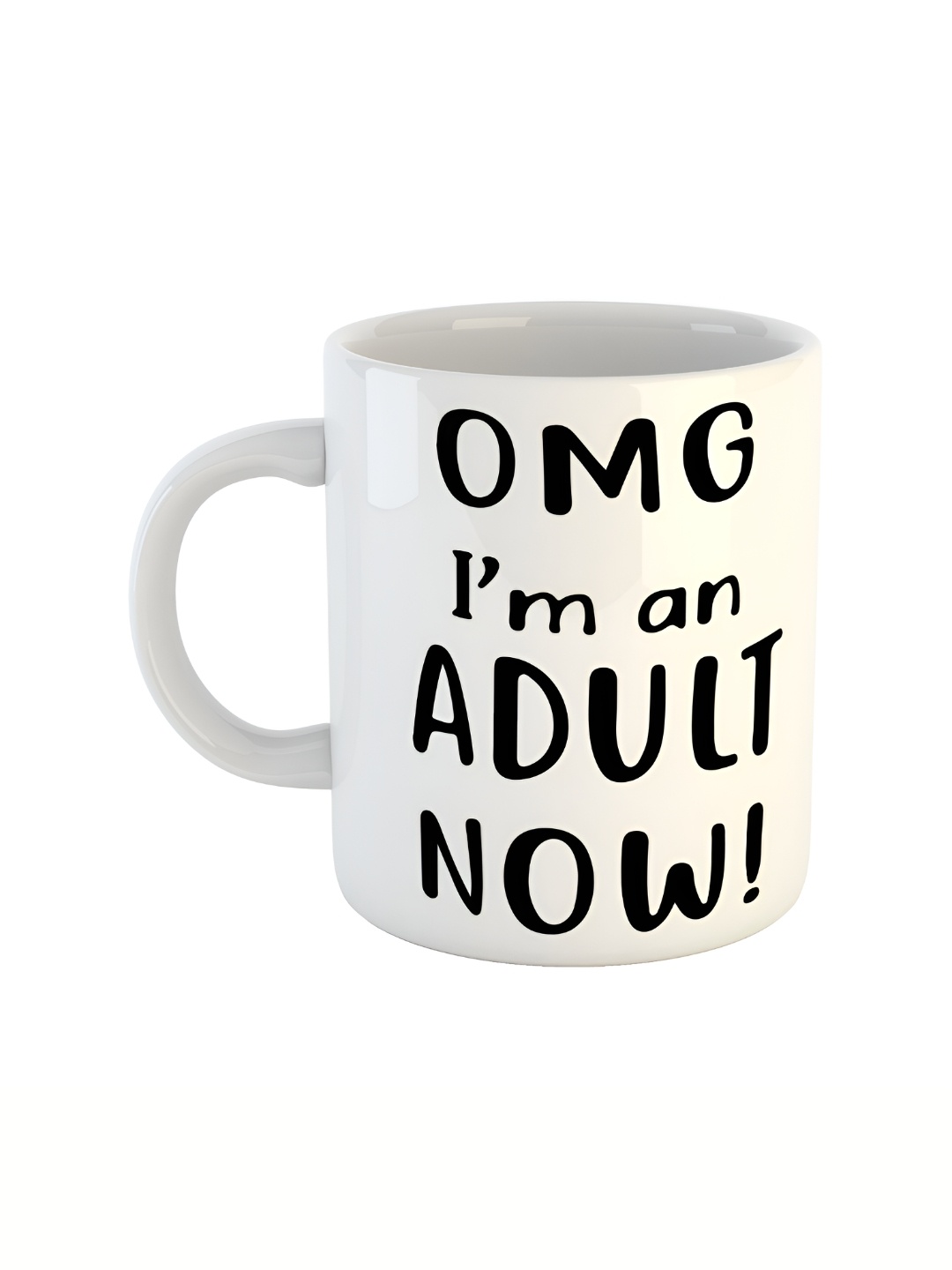

ARTBUG White & Black Printed Ceramic Glossy Mug 350 ml
