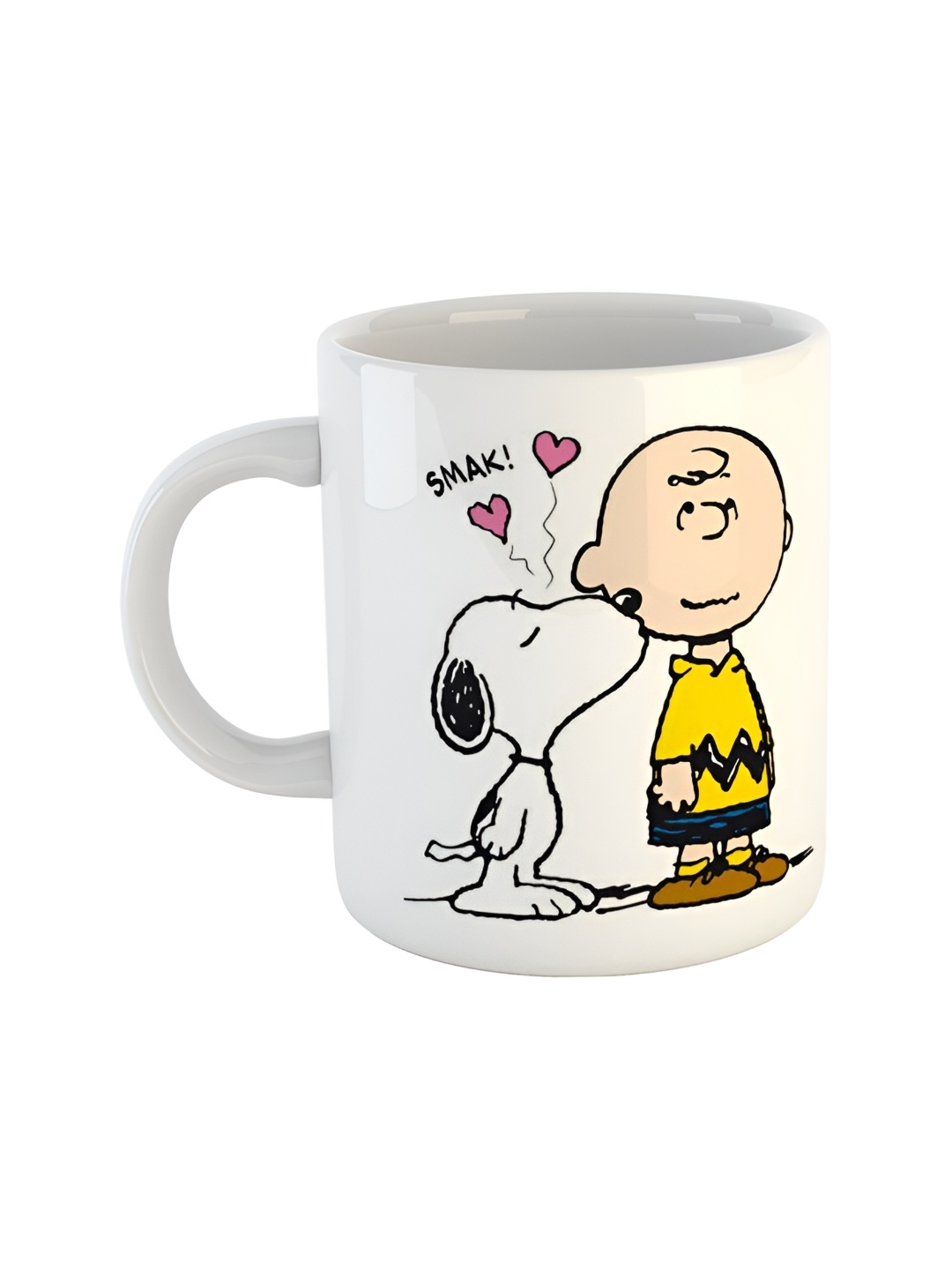 

ARTBUG White & Black Snoopy & Charlie Printed Ceramic Glossy Mug 350 ml