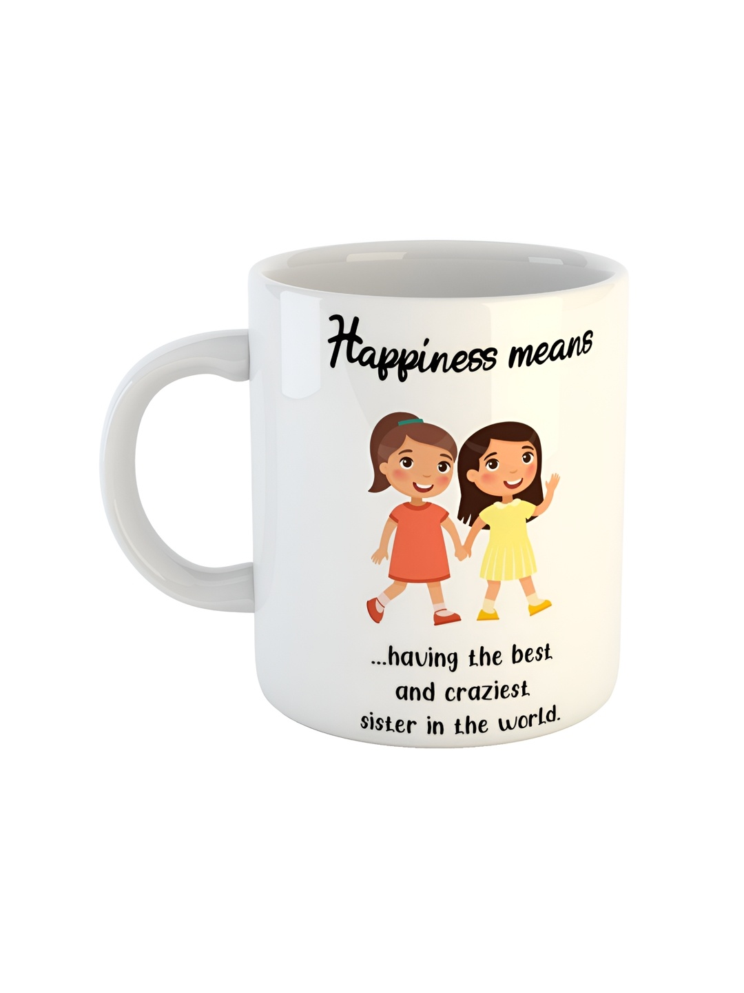 

ARTBUG White & Black Text Or Slogans Printed Ceramic Glossy Mug 350ml
