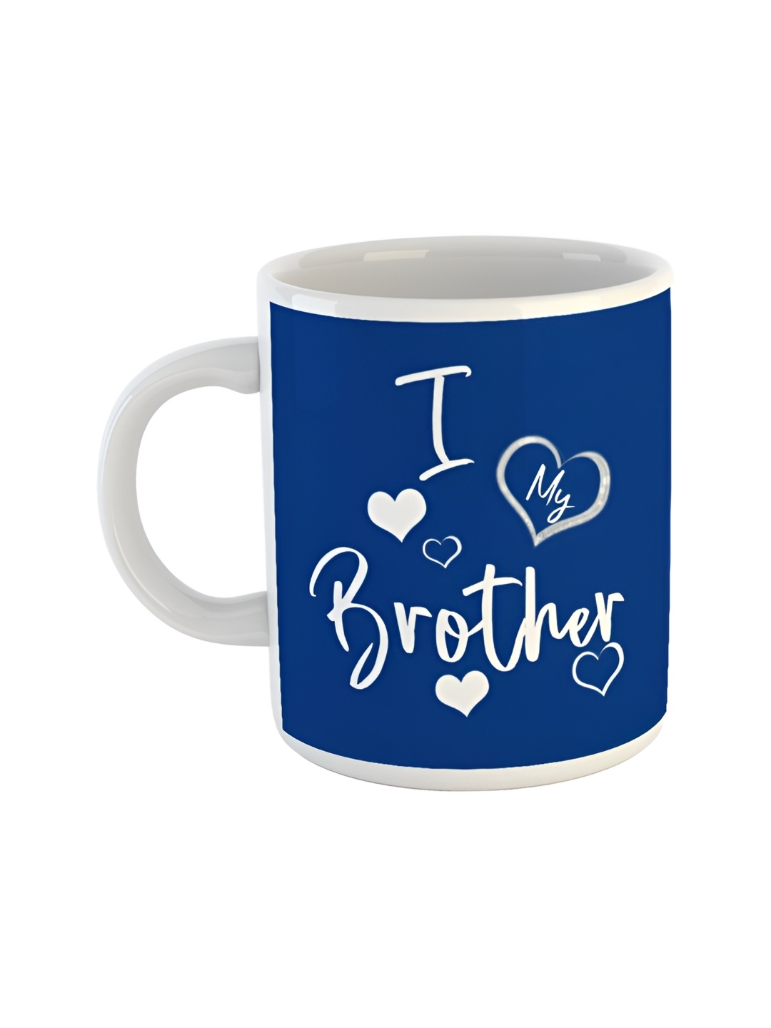 

ARTBUG White & Blue Text Or Slogans Printed Ceramic Glossy Mug 350ml