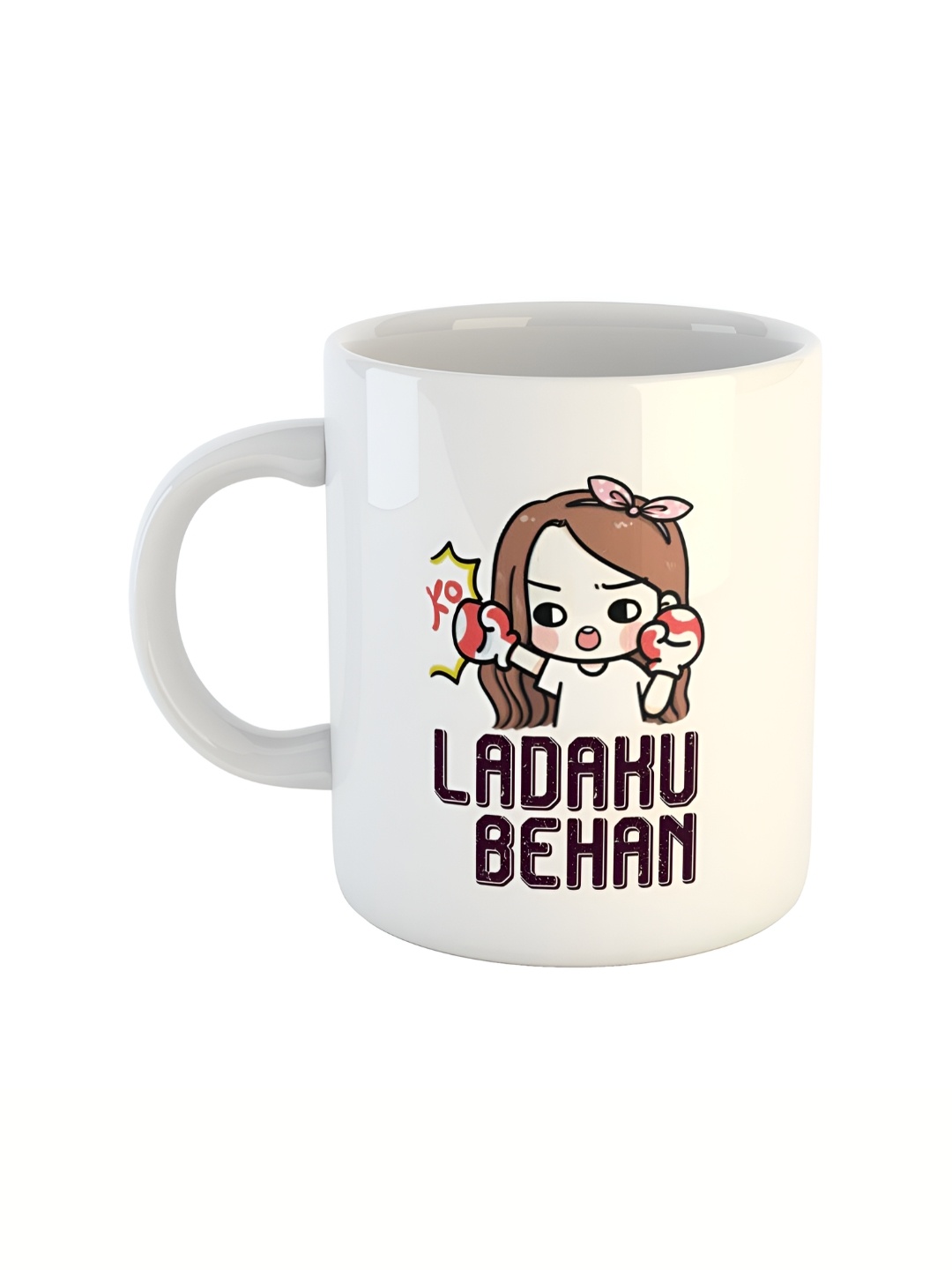 

ARTBUG White Printed Ceramic Glossy Mugs 350ml