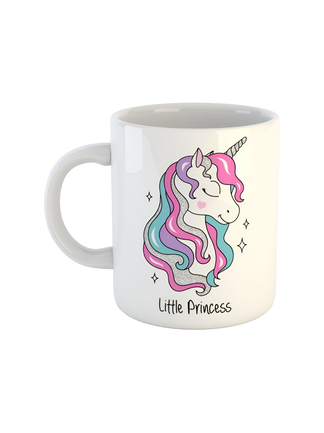 

ARTBUG White & Pink Printed Ceramic Glossy Mugs 350 ml