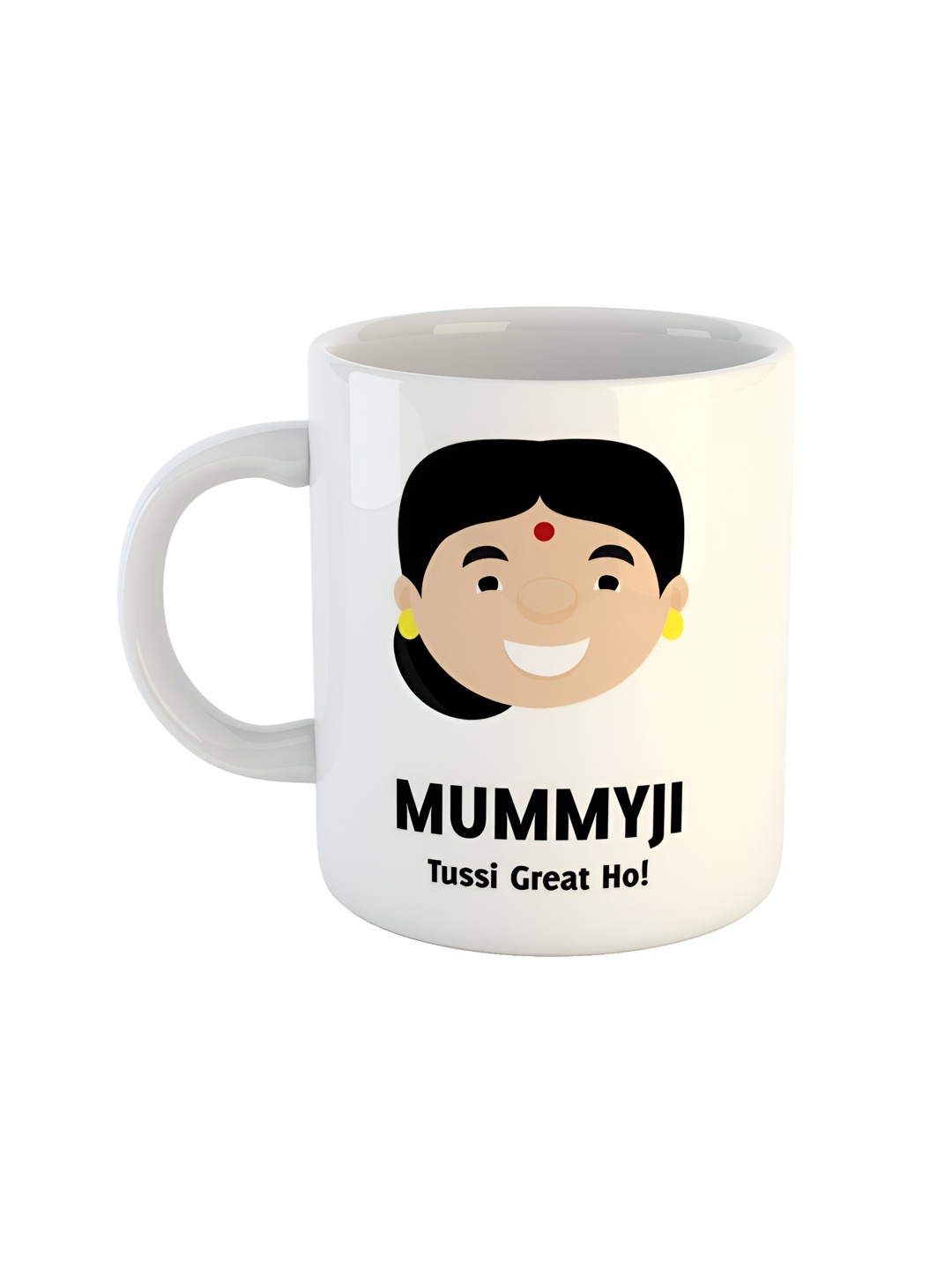 ARTBUG White & Black Printed Ceramic Glossy Mug 350ml