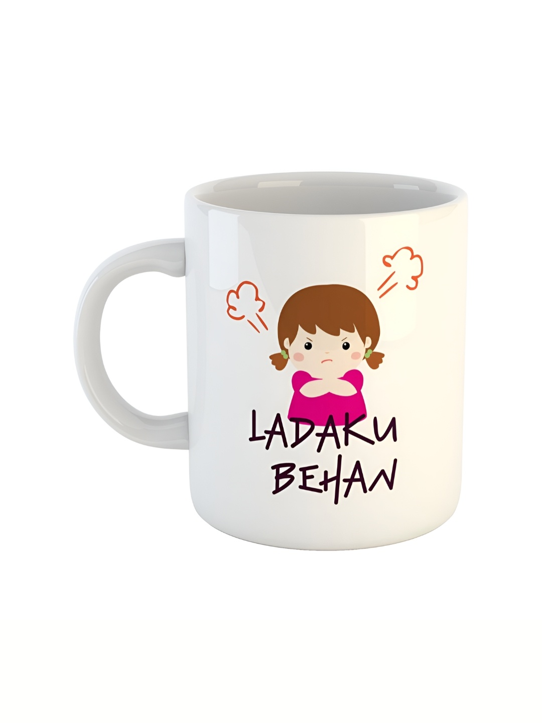 

ARTBUG White & Pink Printed Ceramic Glossy Mug 350 ml