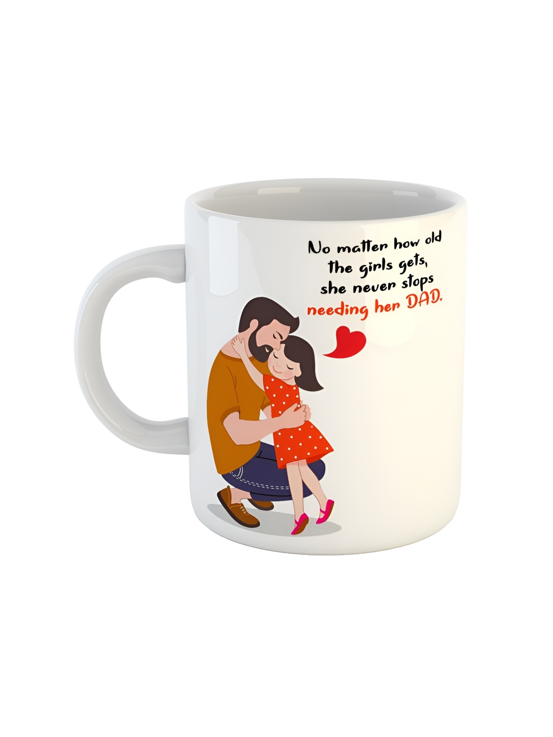 

ARTBUG White & Black Text Or Slogans Printed Ceramic Glossy Mug 350ml