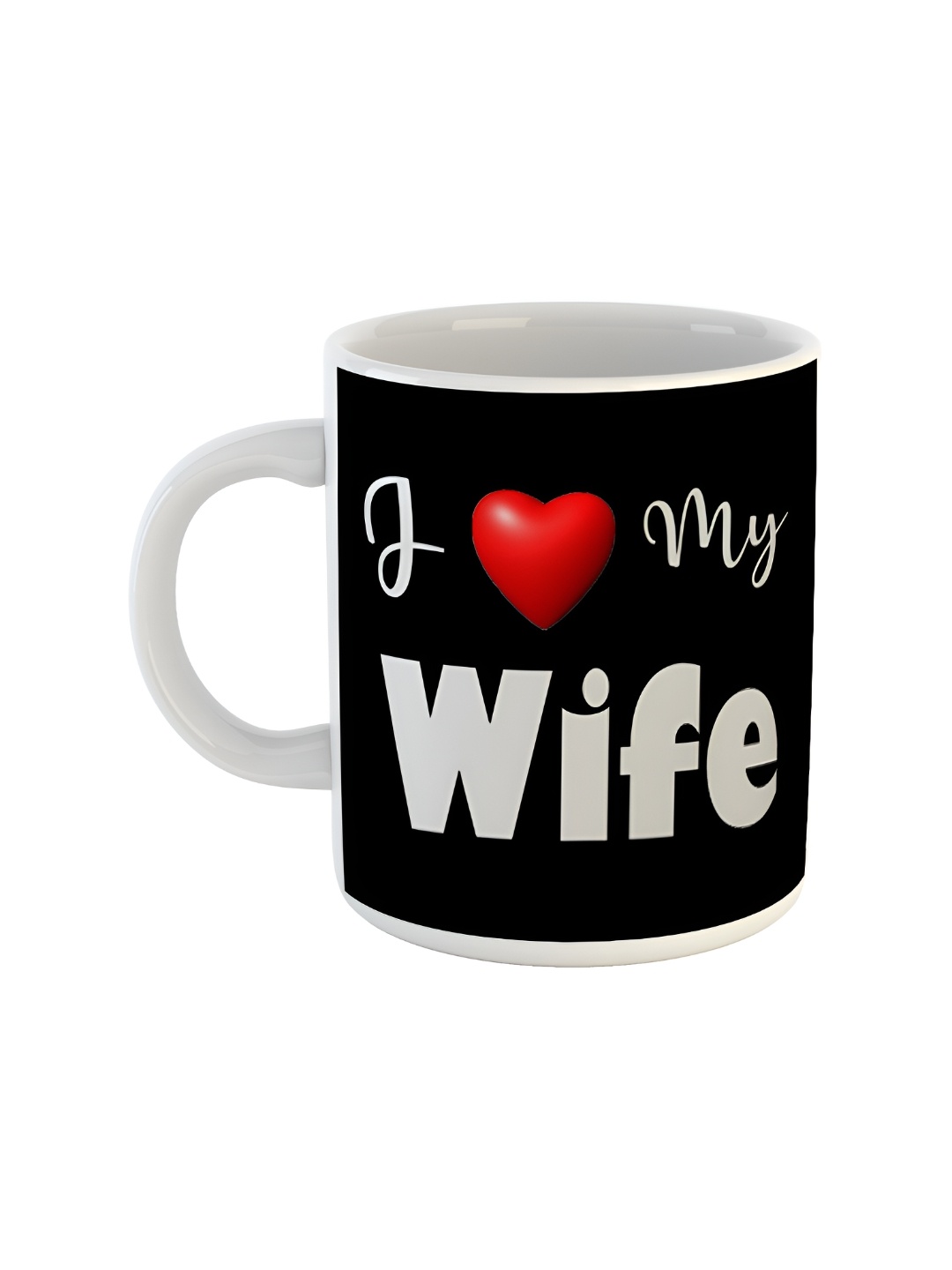

ARTBUG White & Black Text Or Slogans Printed Ceramic Glossy Mug 350ml