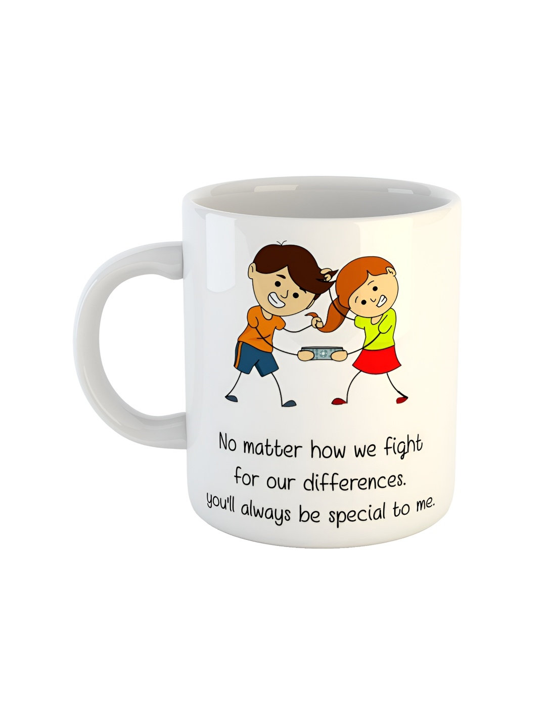 

ARTBUG White Printed Ceramic Glossy Mugs