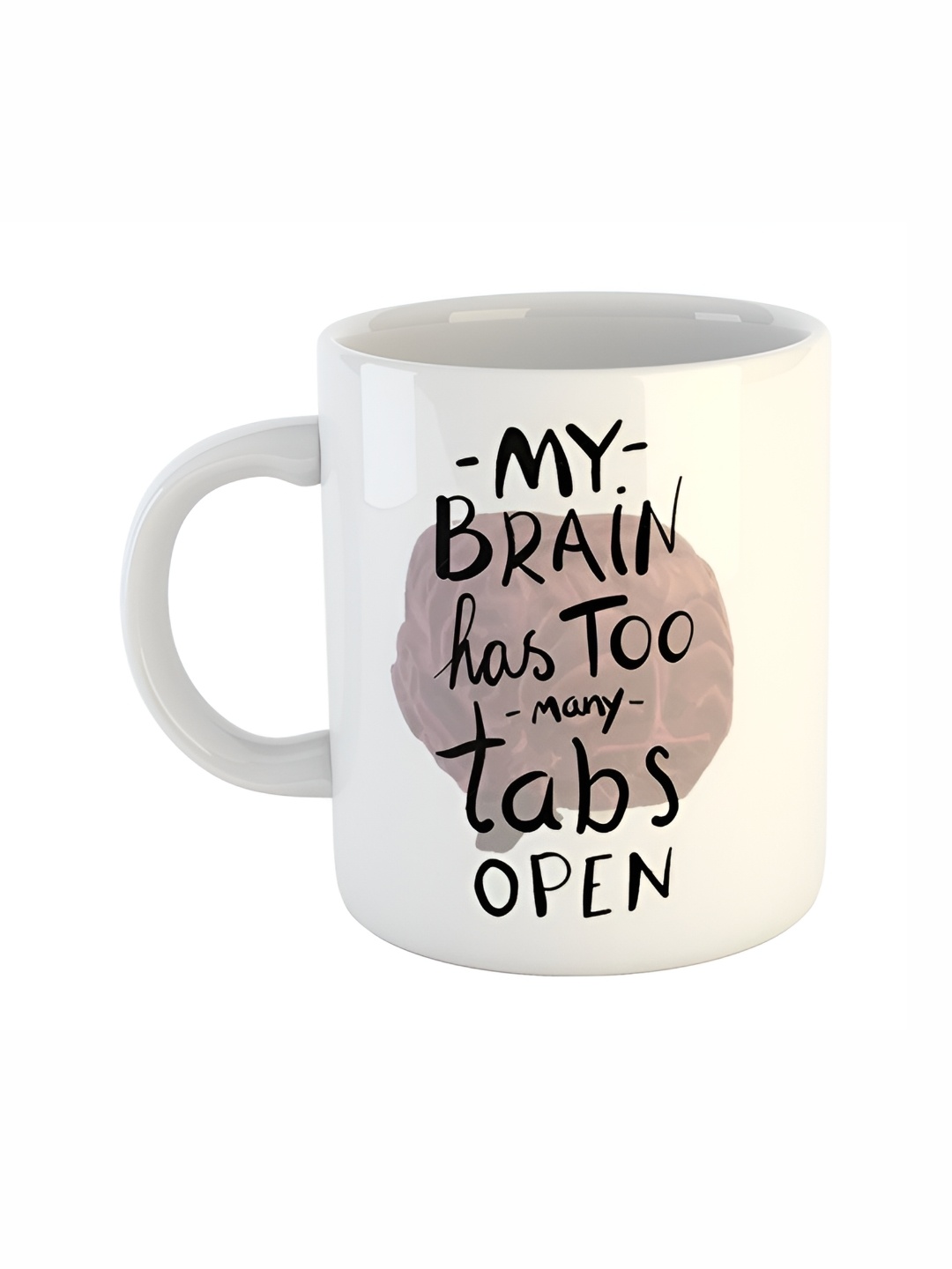 

ARTBUG White & Black Text Or Slogans Printed Ceramic Glossy Mug 350ml