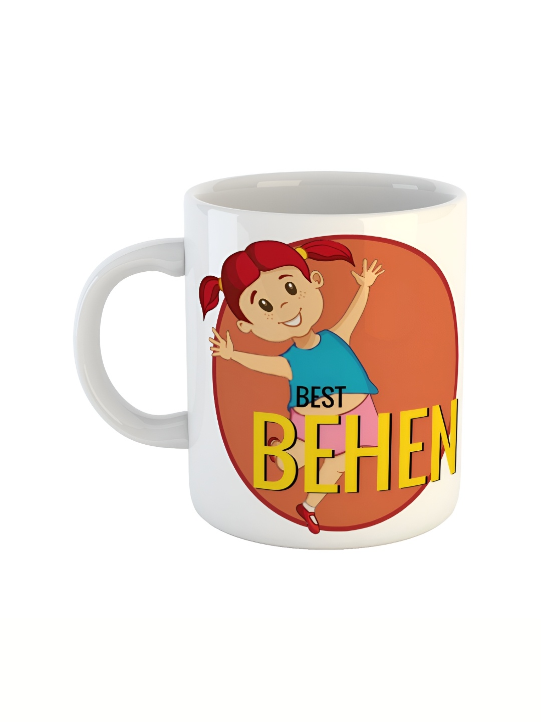 

ARTBUG White Printed Ceramic Glossy Mug 350 ml