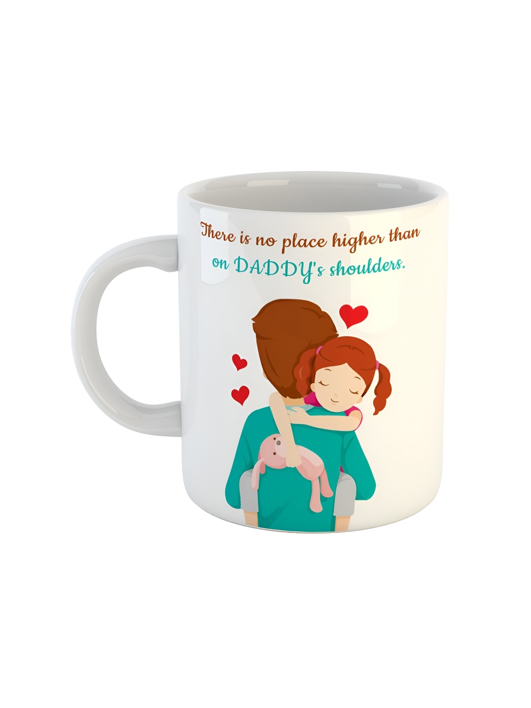 

ARTBUG White & Red Printed Ceramic Glossy Mugs 350 ml