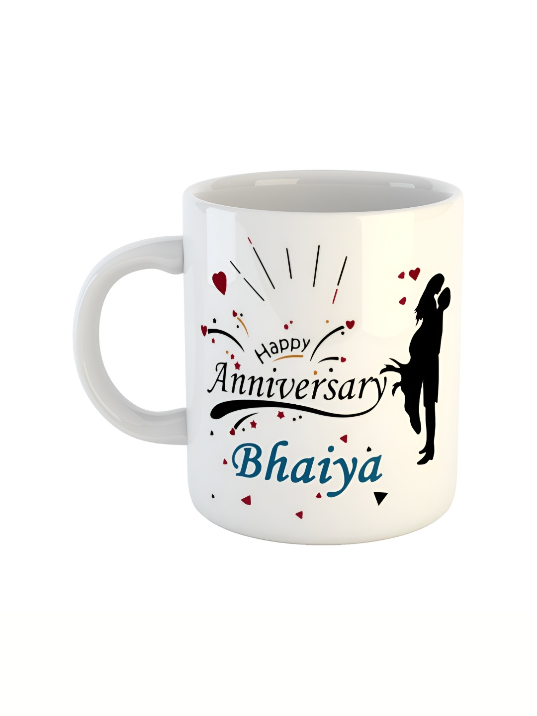 

ARTBUG White Printed Ceramic Glossy Mug
