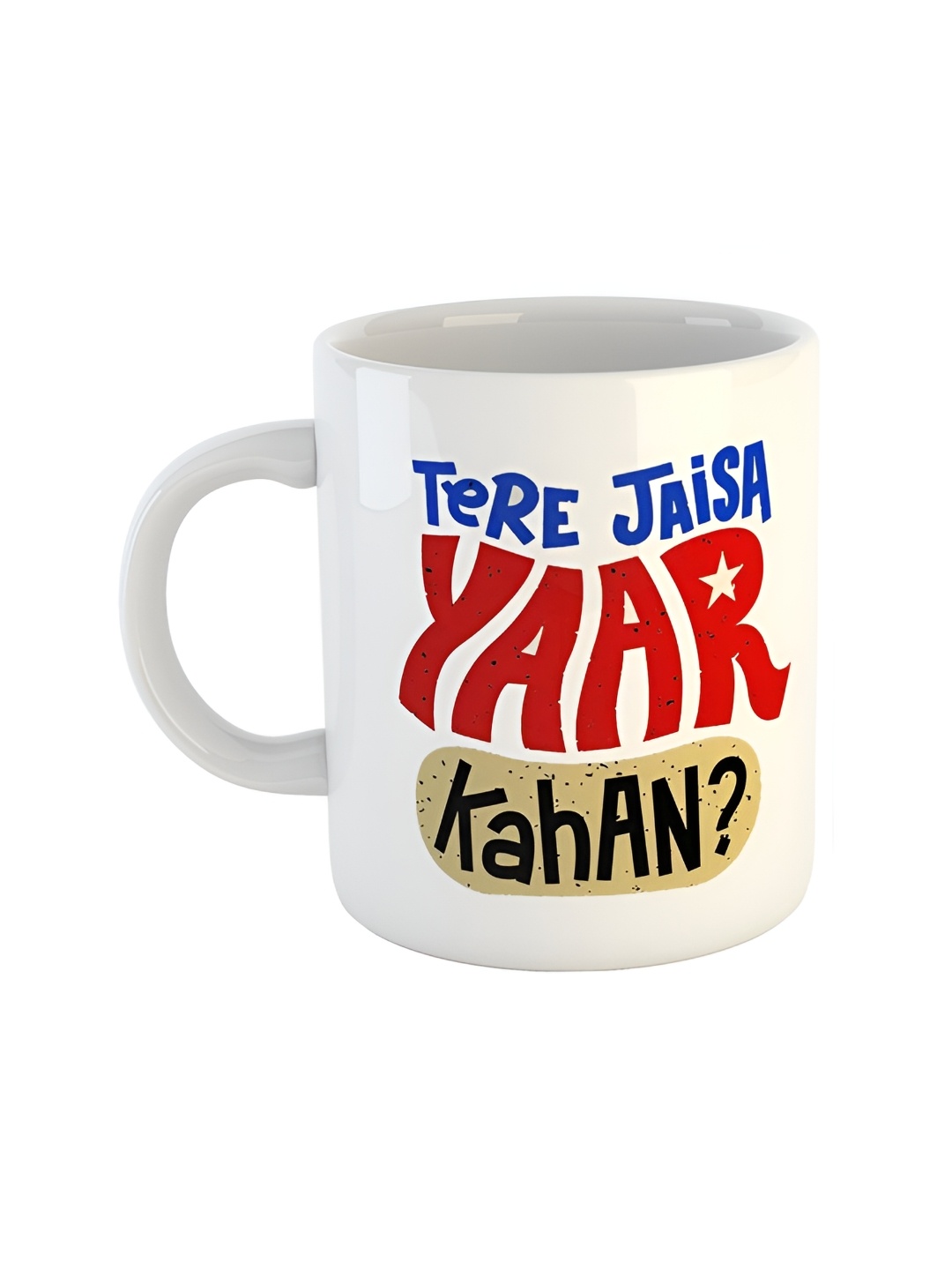 

ARTBUG White & Red Printed Ceramic Glossy Mug 350 ml