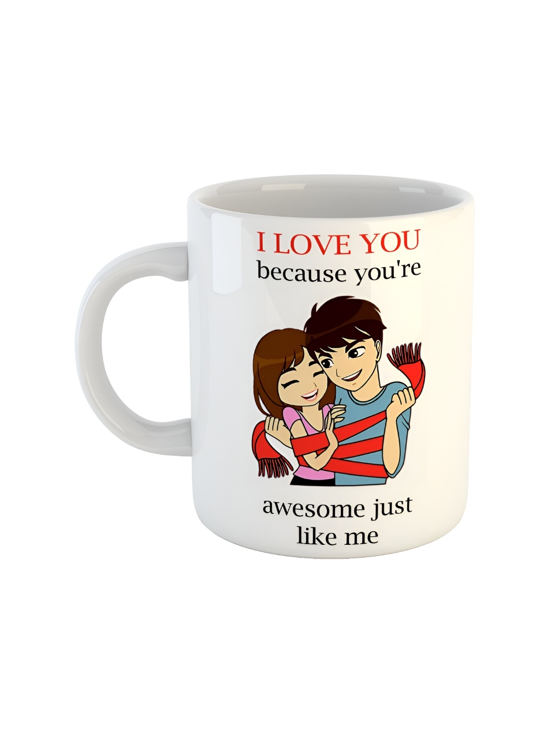 

ARTBUG White Printed Ceramic Glossy Mug 350 ml