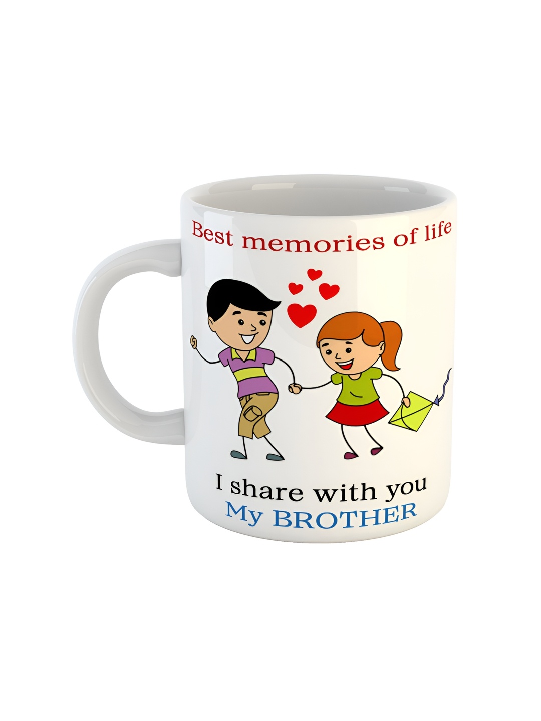 

ARTBUG White Printed Ceramic Glossy Mug 350 ml