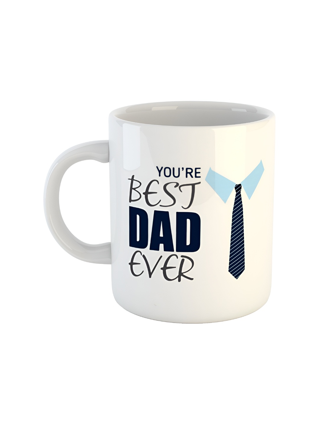 ARTBUG White Printed Ceramic Glossy Mug