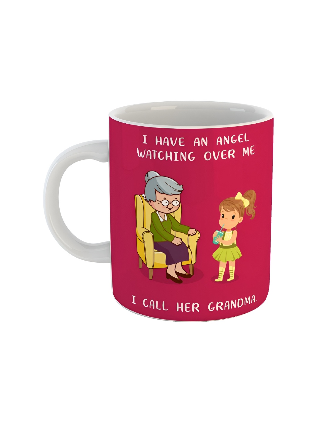 

ARTBUG White & Red Printed Ceramic Glossy Mug 350 ml