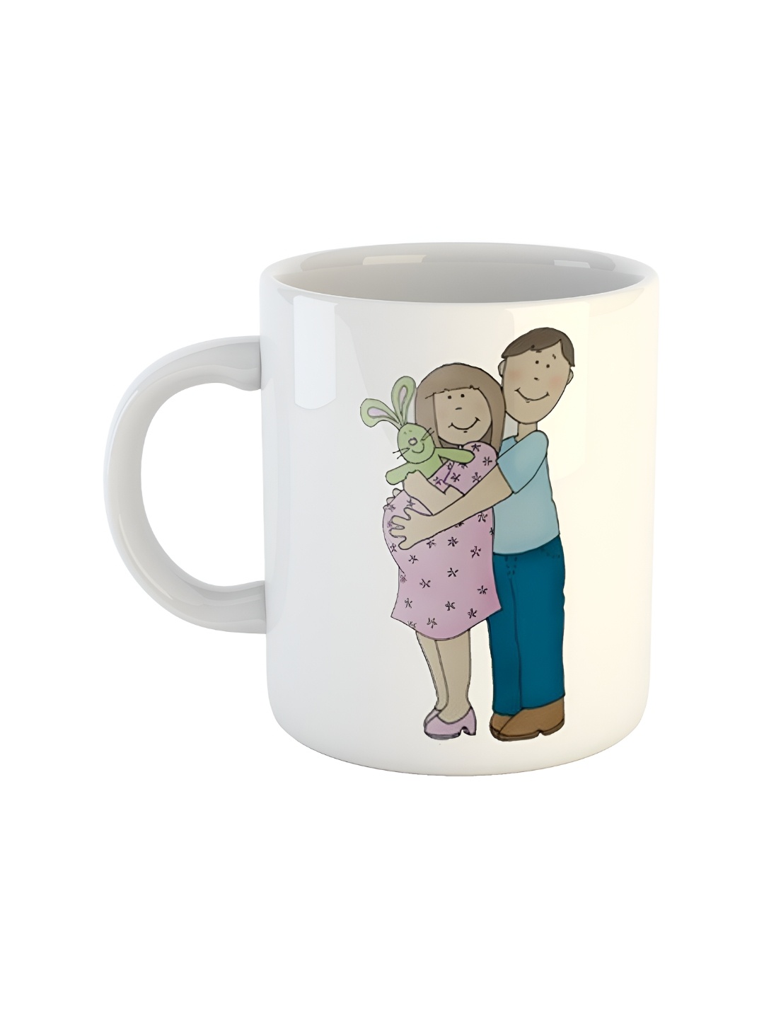 

ARTBUG White Printed Ceramic Glossy Ceramic Mug 350 ml