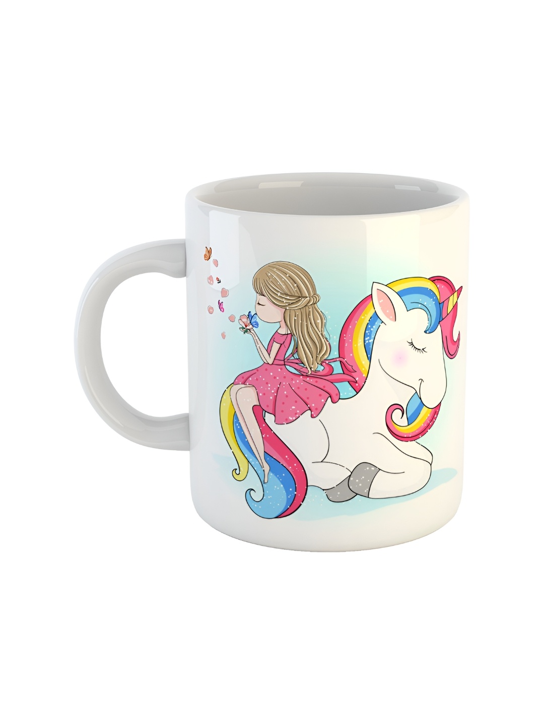 ARTBUG White Printed Ceramic Glossy Mug 350 ml