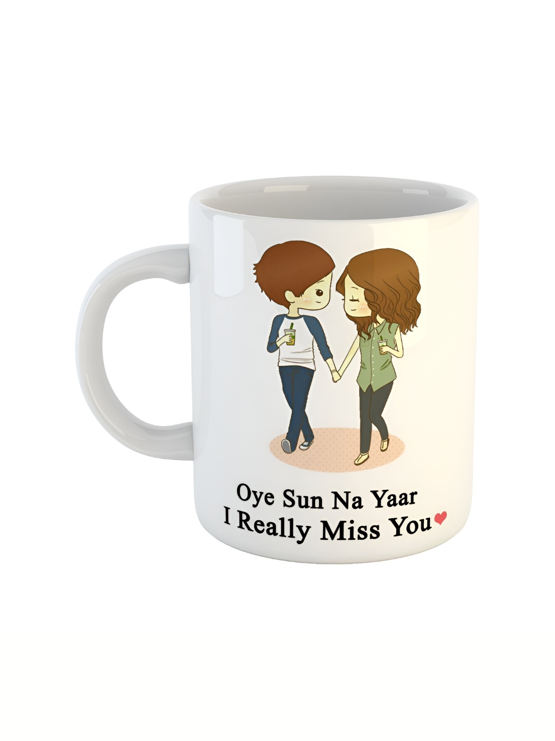 

ARTBUG White Printed Ceramic Glossy Mug 350 ml