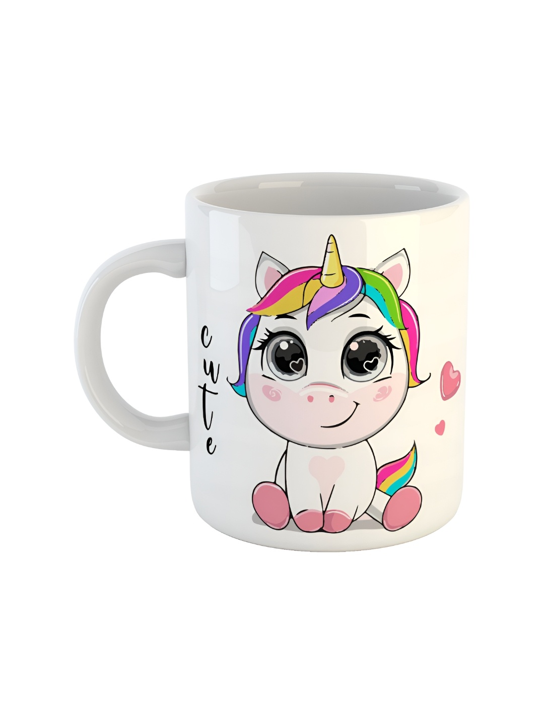 ARTBUG White & Black Printed Ceramic Glossy Mugs 350 ml
