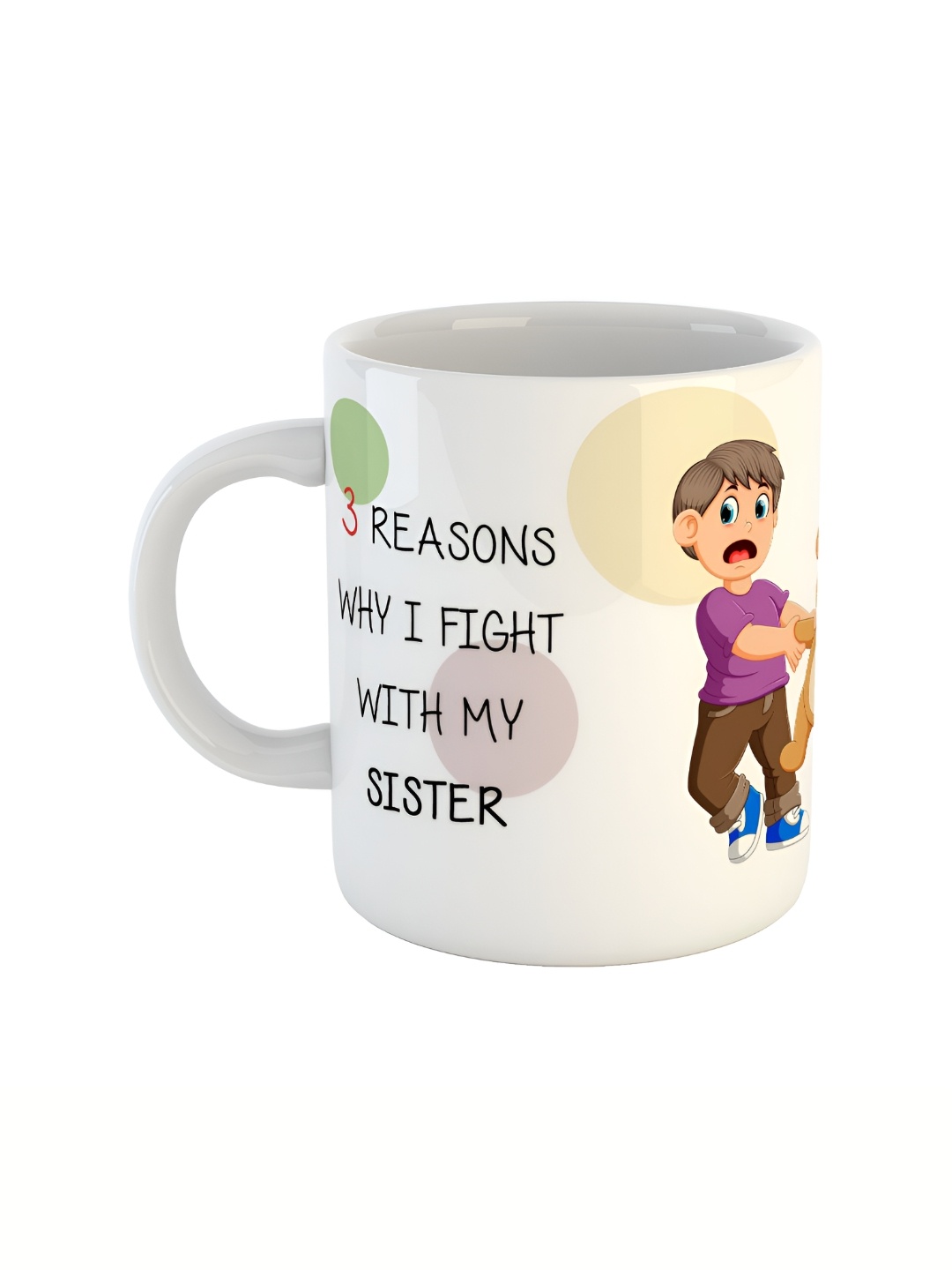 

ARTBUG White Printed Ceramic Glossy Mug 350 ml
