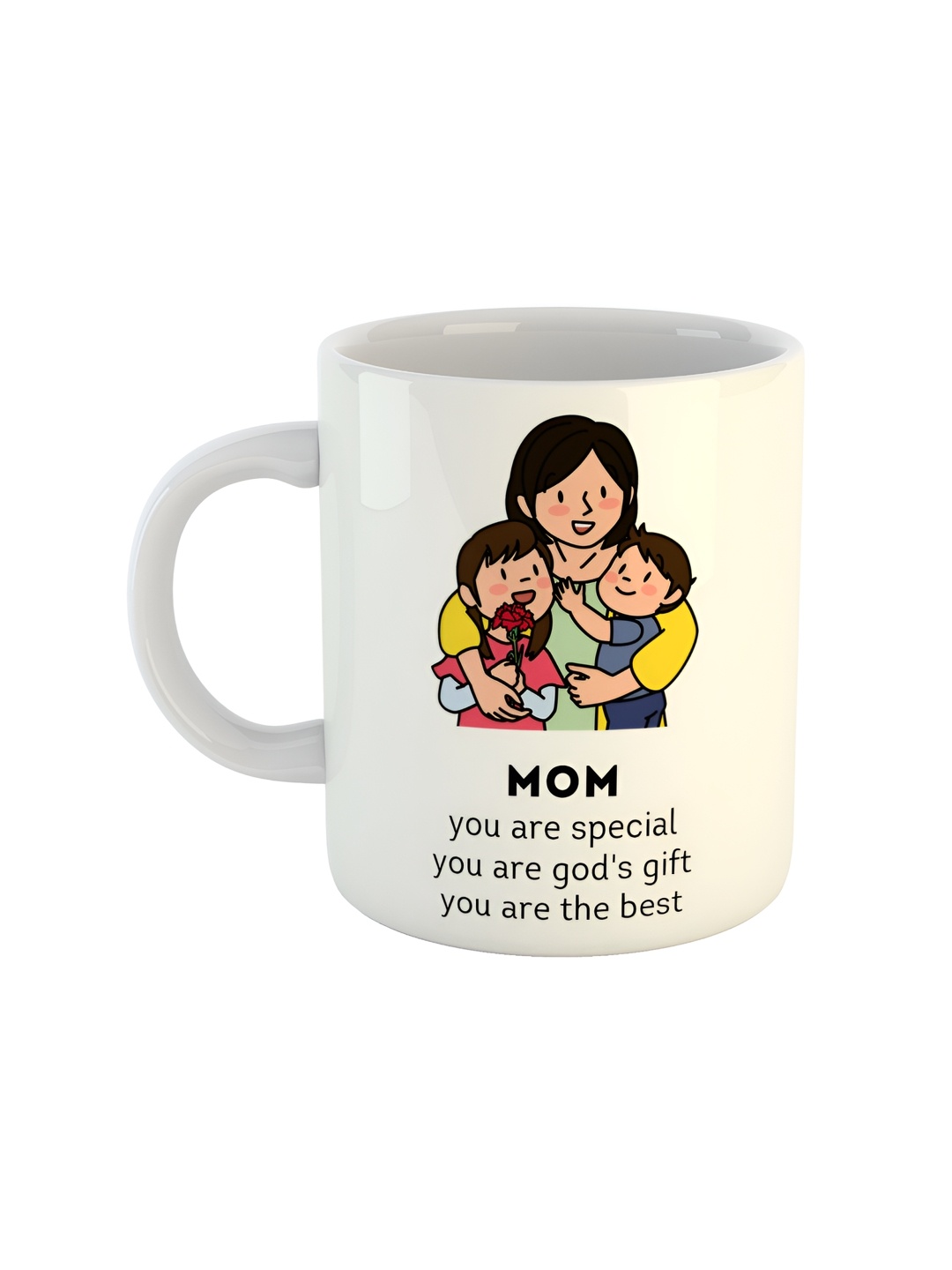 

ARTBUG White Printed Ceramic Glossy Mug 350 ml